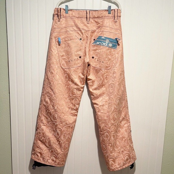 Scott Peach Embossed Snowboard Snow Pants Womens Medium - Picture 5 of 9